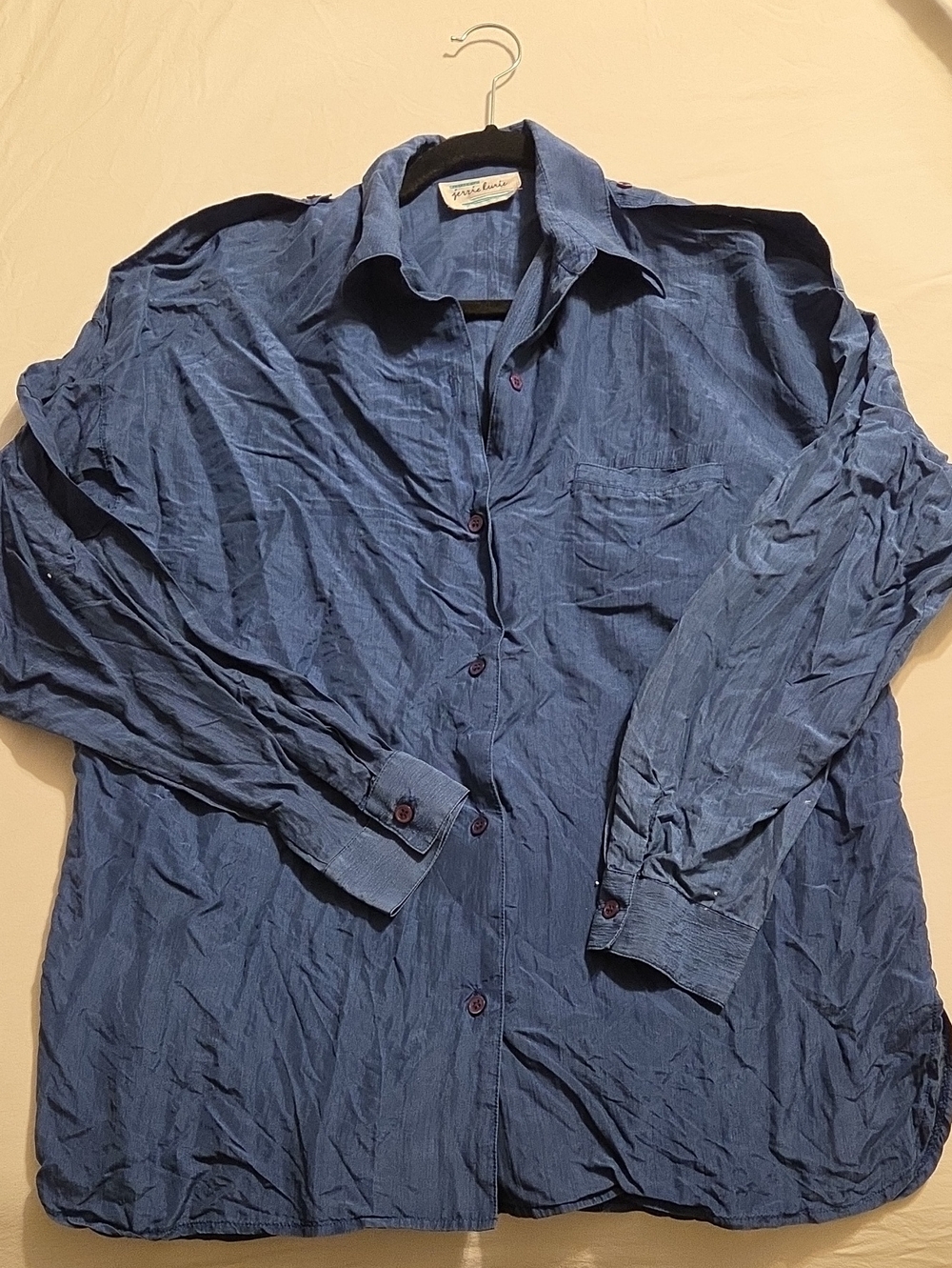 Men's Lightweight Blue Button-Up Jacket